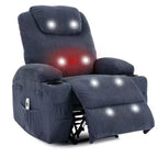 Fauteuil inclinable ultra-confortable en velours côtelé pour petits espaces, fauteuils inclinables électriques réglables mis à jour pour adultes avec 2 poches latérales
