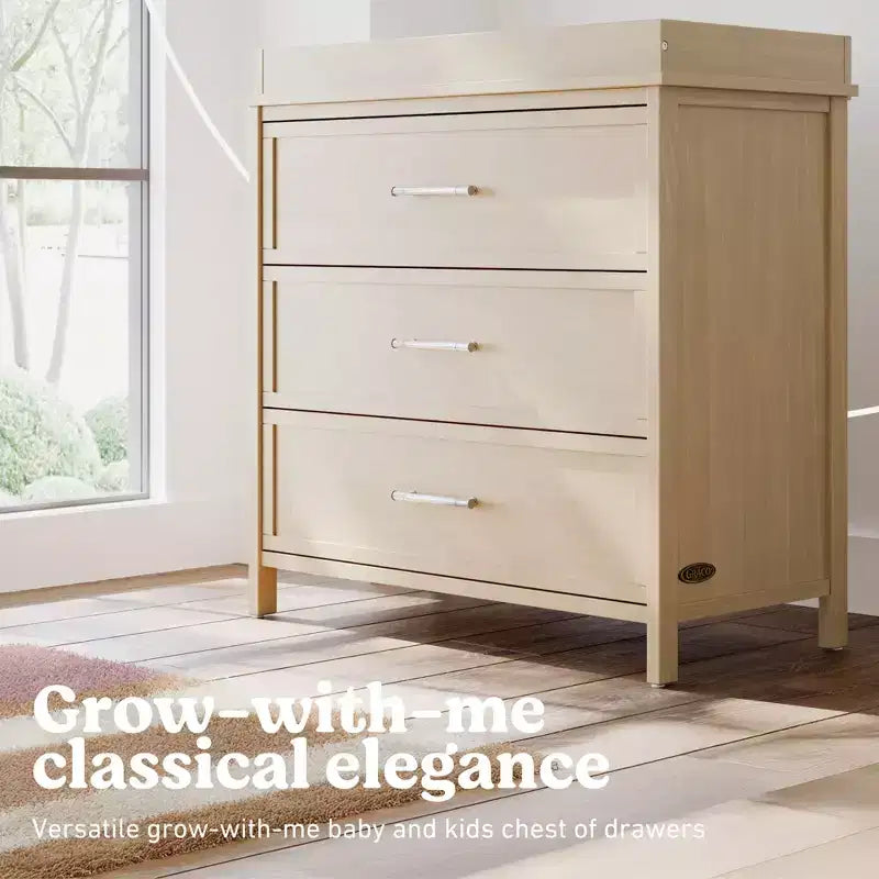 Commode Graco Classic à 3 tiroirs avec plateau à langer amovible