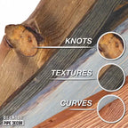 RESTORE Étagère murale en bois à rebord brut gris Riverstone de 24 po (bois seulement) par Pipe Decor