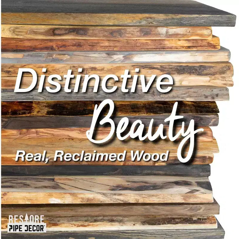 RESTORE Étagère murale en bois à rebord brut gris Riverstone de 24 po (bois seulement) par Pipe Decor