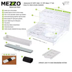 HG Art Concepts Mezzo Organiseur d'aquarelle pour studio d'artiste - Support de pinceaux d'aquarelle avec palette, égouttoir, gobelets pliables, godets magnétiques et