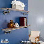 Étagère en bois à bords bruts Riverstone gris de 91,44 cm (bois seulement) RESTORE par Pipe Decor