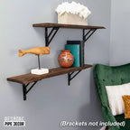 Étagère en bois à bord brut RESTORE Trail Brown de 91,44 cm (bois seulement) par Pipe Decor