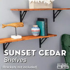 RESTORE Sunset Cedar Étagère en bois de 36 po (Bois seulement) par Pipe Decor
