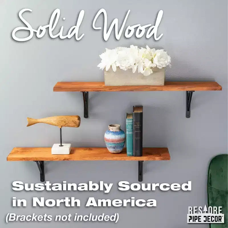 RESTORE Sunset Cedar Étagère en bois de 36 po (Bois seulement) par Pipe Decor