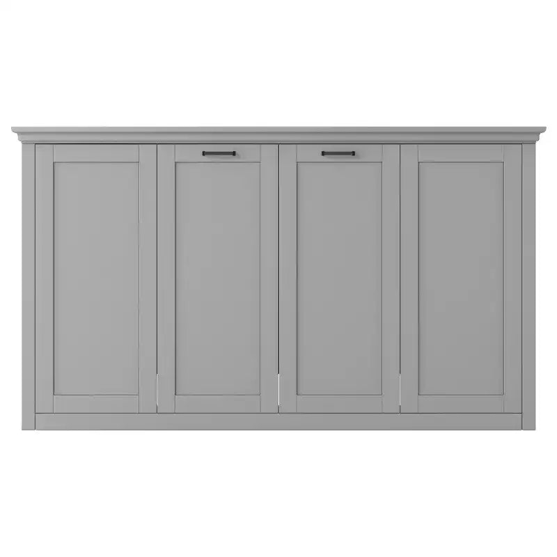 Lit escamotable en bois, lit mural Murphy, lit escamotable multifonctionnel avec meuble pliable, lit plateforme pour chambre à coucher, chambre d'amis, bureau, gris