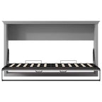 Lit escamotable en bois, lit mural Murphy, lit escamotable multifonctionnel avec meuble pliable, lit plateforme pour chambre à coucher, chambre d'amis, bureau, gris
