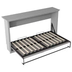 Lit escamotable en bois, lit mural Murphy, lit escamotable multifonctionnel avec meuble pliable, lit plateforme pour chambre à coucher, chambre d'amis, bureau, gris