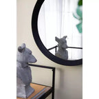 MAYEERTY Miroir mural décoratif 20x1.5 avec cadre en bois massif pour salle de bain, console d'entrée à poser contre le mur
