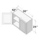 Meuble haut de cuisine CASAINC L30x H12x P24