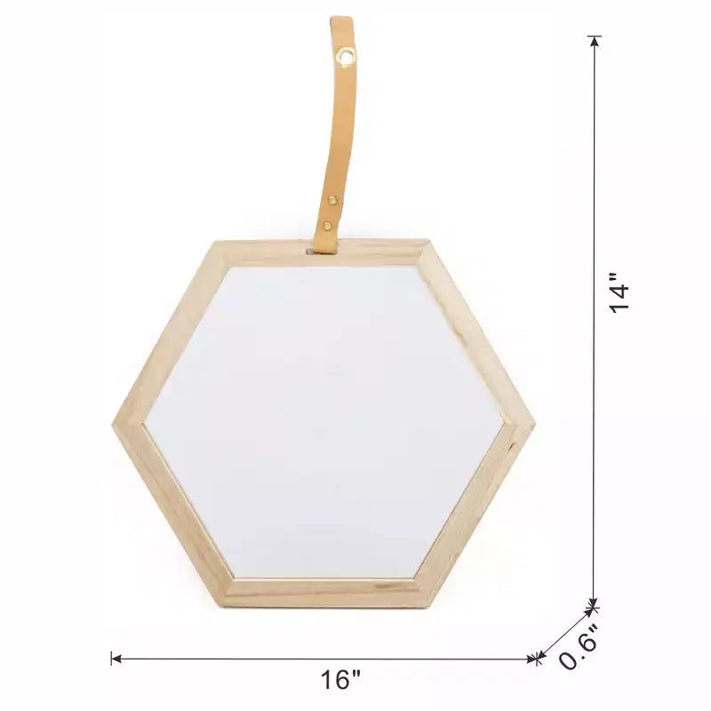 Miroir hexagonal MAYEERTY, miroir décoratif pour salon, foyer, entrée, chambre à coucher, 16x14
