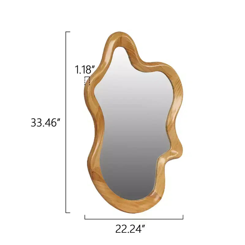 Miroir Mural Décoratif Irrégulier en Bois Moderne Laurent GDFStudio