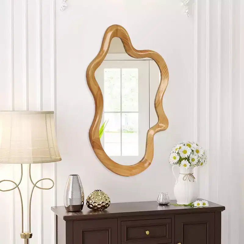 Miroir Mural Décoratif Irrégulier en Bois Moderne Laurent GDFStudio