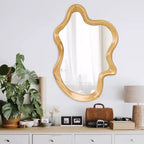 Miroir Mural Décoratif Irrégulier en Bois Moderne Laurent GDFStudio