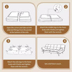 Canapé-lit futon convertible en similicuir Dyonery 71 avec dossier et accoudoirs réglables, canapé-lit confortable pour les petits espaces