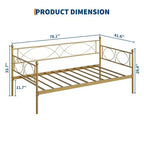 Lit de repos gigogne - Lit de repos jumeau avec gigogne, cadre de canapé en métal avec support de lattes en acier - Lit de repos multifonctionnel pour chambre à coucher, chambre d'amis