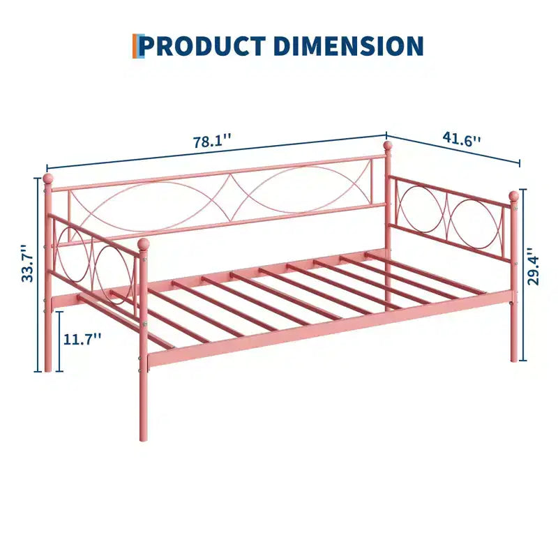 Lit de repos gigogne - Lit de repos jumeau avec gigogne, cadre de canapé en métal avec support de lattes en acier - Lit de repos multifonctionnel pour chambre à coucher, chambre d'amis