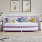 Lit de repos gigogne - Lit de repos jumeau avec gigogne, cadre de canapé en métal avec support de lattes en acier - Lit de repos multifonctionnel pour chambre à coucher, chambre d'amis
