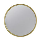 MAYEERTY D11 Miroir rond, miroir circulaire avec cadre en fer pour salon, chambre à coucher, coiffeuse, entrée, couloir, or