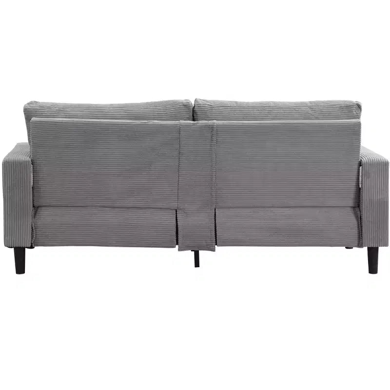 MAYEERTY Canapé 3 places à cadre en bois, moderne et confortable, avec revêtement en tissu, pour salon et chambre, gris clair