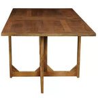 Table à manger rectangulaire Royal Hampton de 62 pouces, en bois de manguier naturel fabriqué à la main avec fermetures magnétiques