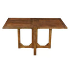 Table à manger rectangulaire Royal Hampton de 62 pouces, en bois de manguier naturel fabriqué à la main avec fermetures magnétiques