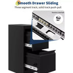 Meuble de classement avec serrure à 2 tiroirs, classeur vertical en métal pour documents de format lettre/légal, rangement de dossiers pour bureau à domicile, nécessite un assemblage