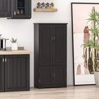 Meuble de rangement haut Accent pour cuisine avec étagères réglables et 2 portes basses