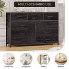 Tiroirs de rangement, commode 10 tiroirs, meuble TV moderne, espace de rangement spacieux, convient pour la chambre à coucher, le couloir, l'entrée