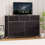 Tiroirs de rangement, commode 10 tiroirs, meuble TV moderne, espace de rangement spacieux, convient pour la chambre à coucher, le couloir, l'entrée