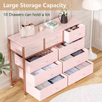 Tiroirs de rangement, commode 10 tiroirs, meuble TV moderne, espace de rangement spacieux, convient pour la chambre à coucher, le couloir, l'entrée