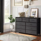 Tiroirs de rangement, commode 10 tiroirs, meuble TV moderne, espace de rangement spacieux, convient pour la chambre à coucher, le couloir, l'entrée