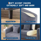 Causeuse compacte 52 po en tissu Teddy, fauteuil d'appoint et canapé à assemblage sans outils pour petits espaces, salon et chambre à coucher