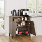 Buffet à portes inclinées, buffet moderne en bois sur pied, meuble de rangement avec étagères réglables, pour cuisine, salle à manger, salon