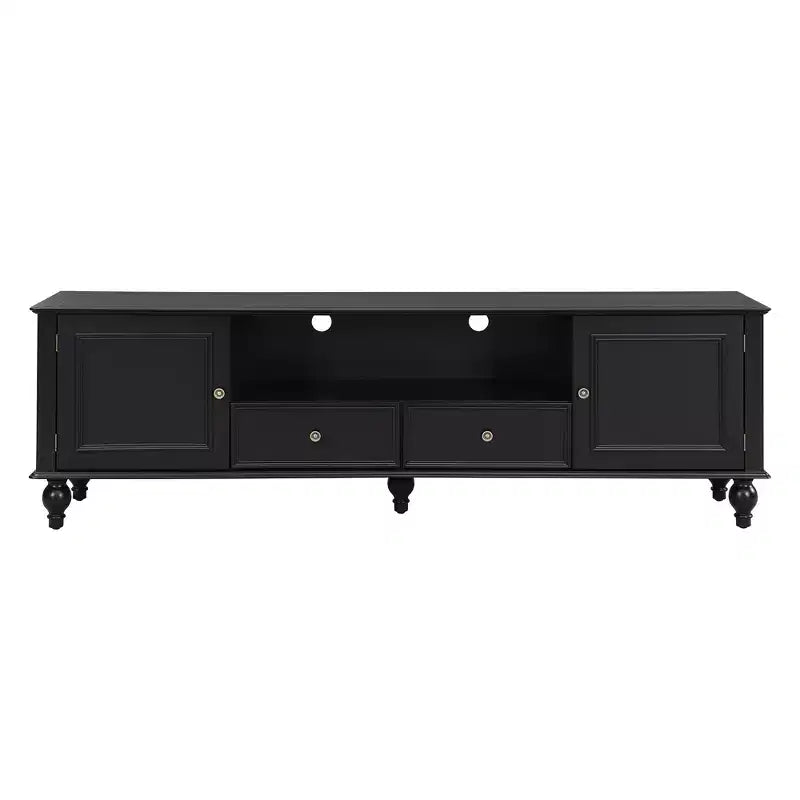 Bestier Meuble TV moderne de 70,9 pouces pour téléviseurs jusqu'à 80 pouces, centre de divertissement avec 2 tiroirs, 2 armoires et 5 pieds solides pour le salon