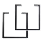 Pipe Decor 18 in. Skyline Matte Black Square Metal Landscape Coffee or End Table Legs - 2 Pack