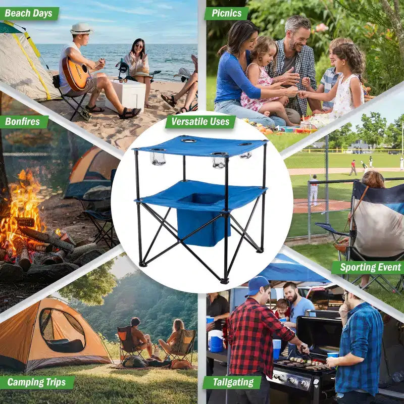 Table de camping pliante à 2 niveaux Wakeman Outdoors