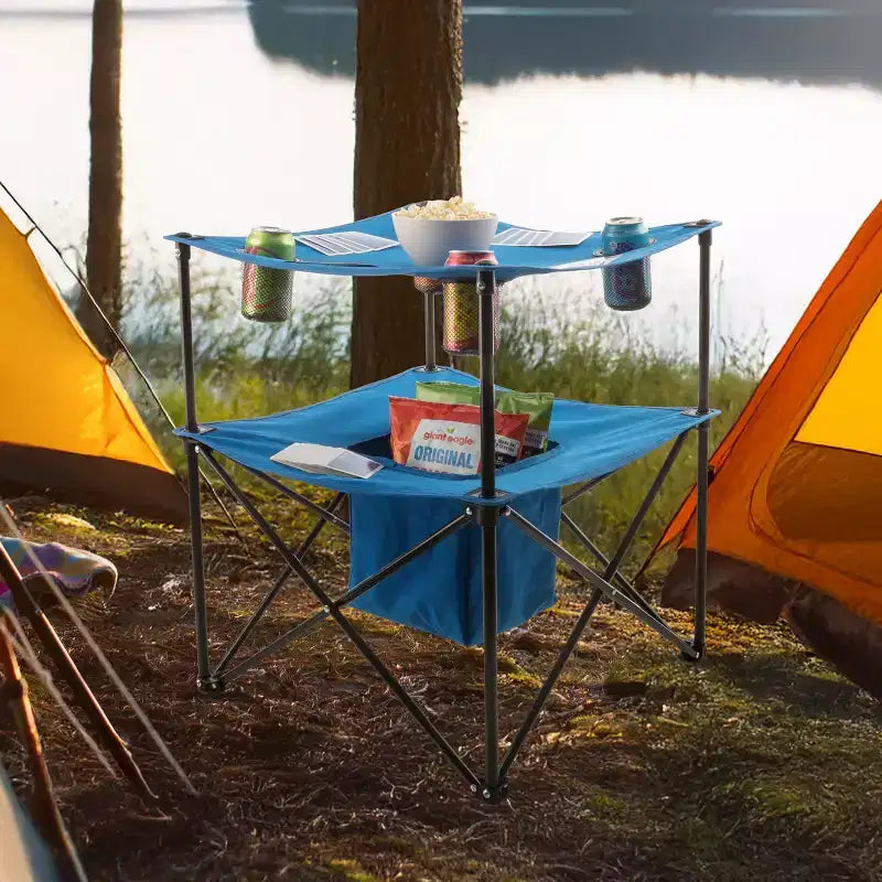 Table de camping pliante à 2 niveaux Wakeman Outdoors
