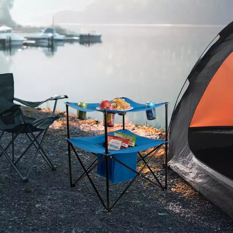 Table de camping pliante à 2 niveaux Wakeman Outdoors