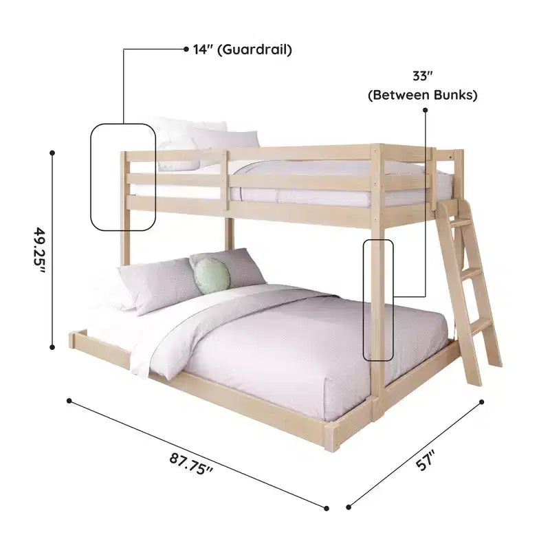 Lit superposé bas pour matelas simple/double Bear Plywood