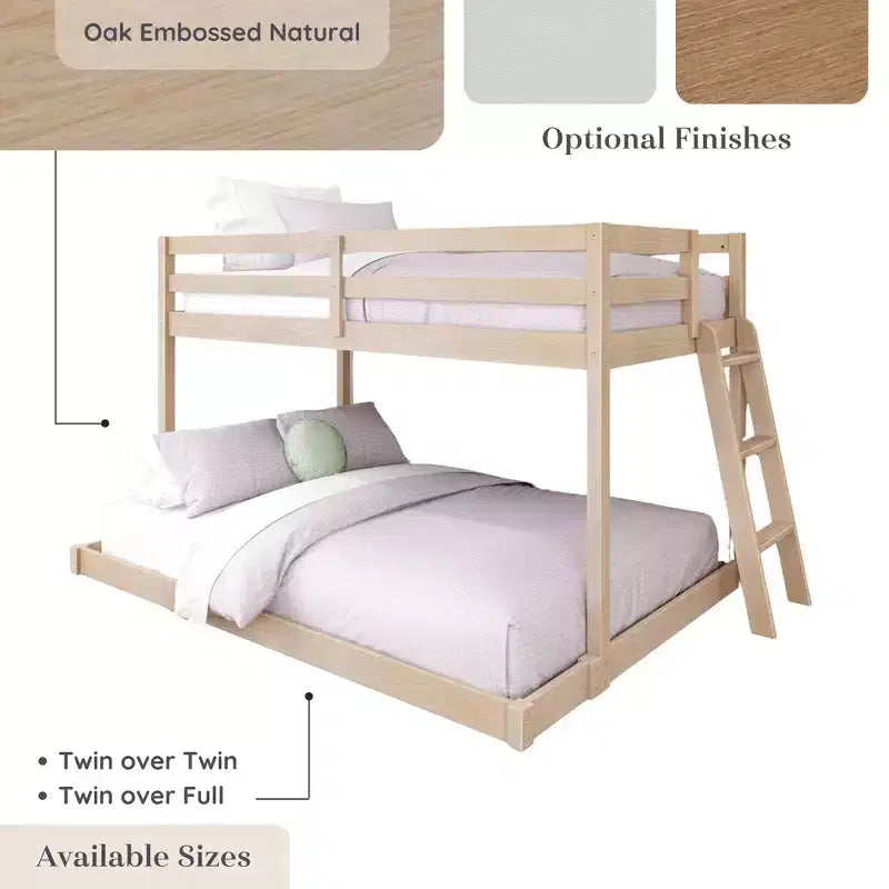 Lit superposé bas pour matelas simple/double Bear Plywood