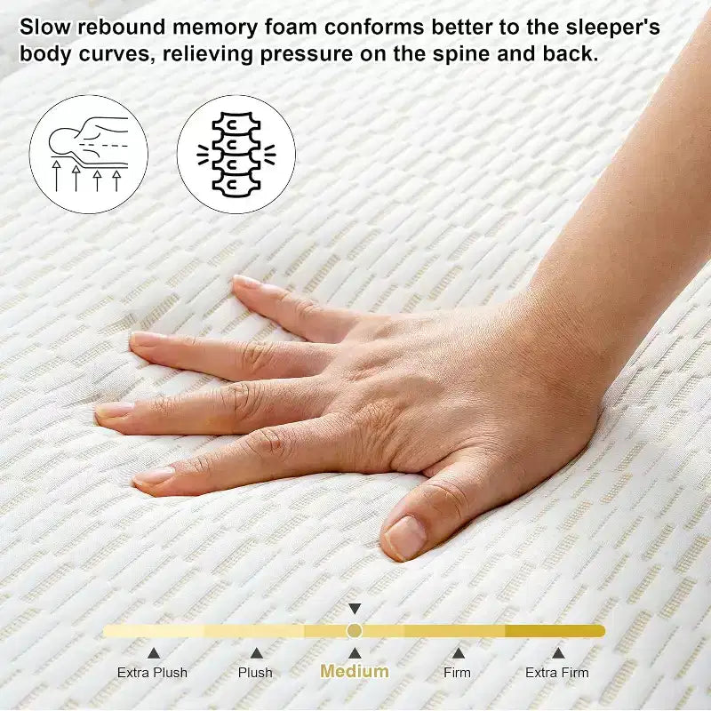 Soldes Dyonery ! Matelas en mousse à mémoire de forme 6 po (15 cm) à trois volets, matelas pliant portable avec housse lavable