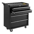 COZONY Servante d'atelier à 5 tiroirs, armoire de rangement à outils verrouillable avec roues et tapis de tiroir pour garage et atelier