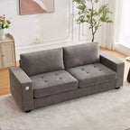 COZONY 90 Oversized Cloud Couch, Mid-Century Chenille, Deep Seat, No-Assembly Sofa w/ USB Ports, Side Pockets