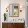 GDFStudio Moreno Farmhouse Wooden Decorative Rectangular Wall Mirror