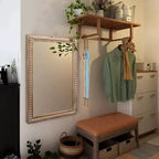 Miroir mural décoratif rectangulaire en bois Moreno Farmhouse de GDFStudio