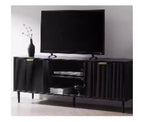Modern TV Consoles for Living Room 75 in TVs, Entertainment Stand with 2 Large Storage Cabinets, Fluted Panel Design Media Console