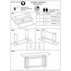 Console-buffet Royal Hampton Artisan de 59 po avec base géométrique entrelacée