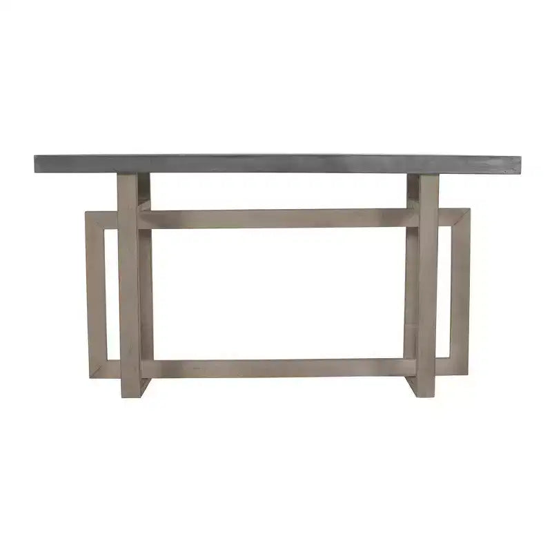 Console-buffet Royal Hampton Artisan de 59 po avec base géométrique entrelacée