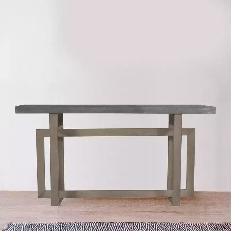 Console-buffet Royal Hampton Artisan de 59 po avec base géométrique entrelacée